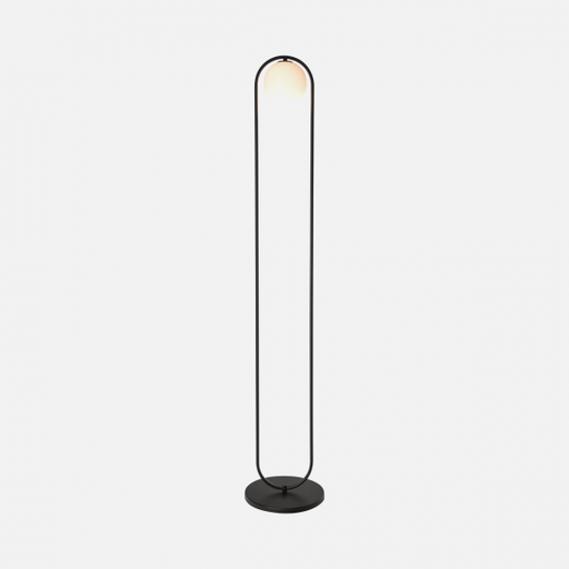 Vogue Gold | Black and Frosted Glass Sphere Floor Lamp - Lighting.co.za