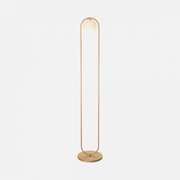 Vogue Gold | Black and Frosted Glass Sphere Floor Lamp - Lighting.co.za