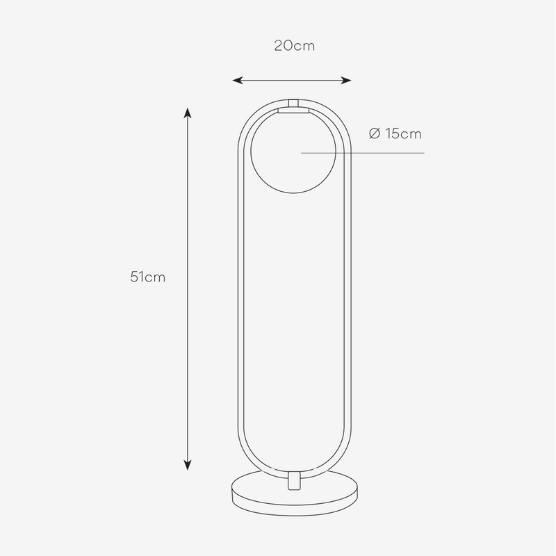 Vogue Gold | Black and Frosted Glass Sphere Table Lamp - Lighting.co.za