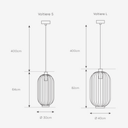 Voliere Black or White Cage Pendant Light 2 Sizes - Lighting.co.za