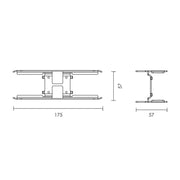 X System Black Linear CCT LED Profile Straight Linear Joint - Accessories - Lighting.co.za