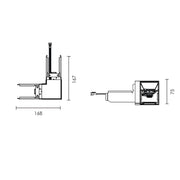 X System Black Linear CCT LED Profile 90° Corner Joint - Accessories - Lighting.co.za