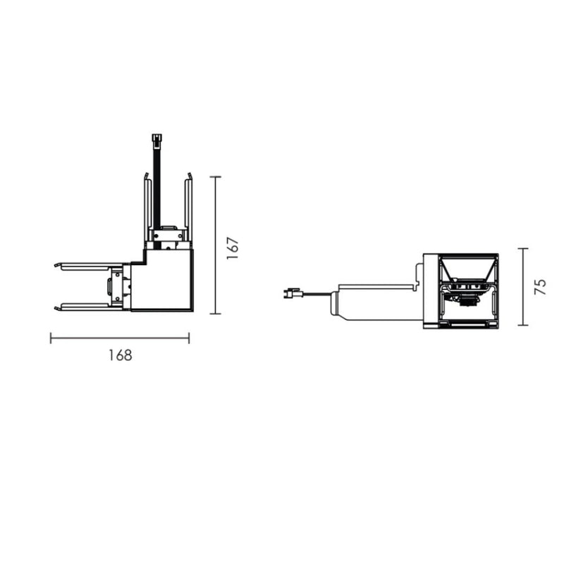X System Black Linear CCT LED Profile 90° Corner Joint - Accessories - Lighting.co.za