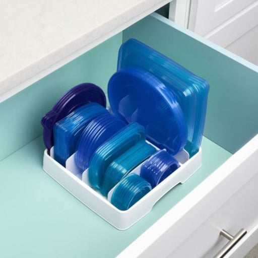 Youcopia StoraLid 23cm Medium Lid Organiser - White - Lighting.co.za
