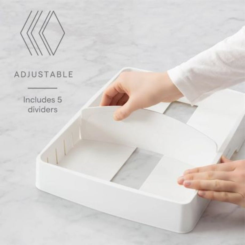 Youcopia StoraLid 23cm Medium Lid Organiser - White - Lighting.co.za