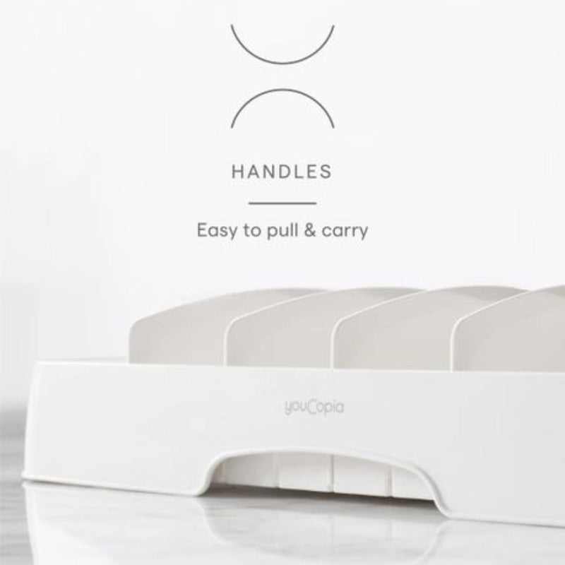 Youcopia StoraLid 23cm Medium Lid Organiser - White - Lighting.co.za