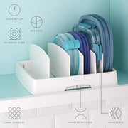 YouCopia StoraLid Adjustable Large Container Lid Organiser - White - Lighting.co.za