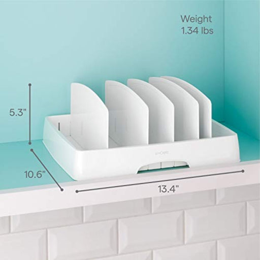 YouCopia StoraLid Adjustable Large Container Lid Organiser - White - Lighting.co.za