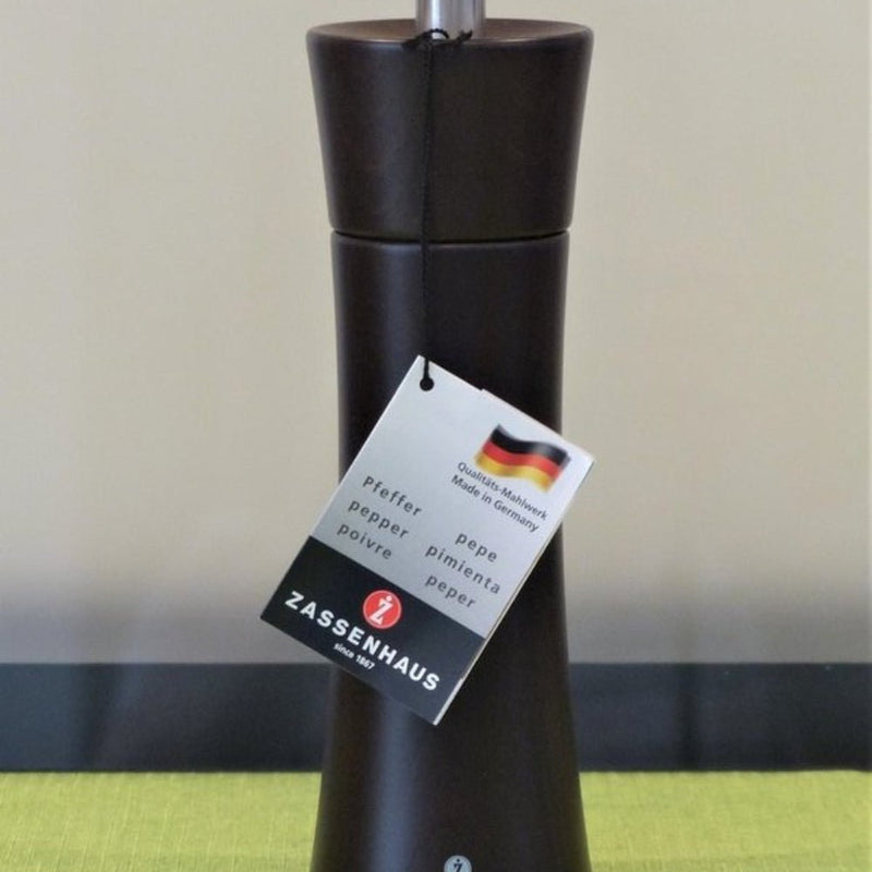 Zassenhaus Frankfurt Wenge Wood Pepper Mill 14cm - Black - Lighting.co.za