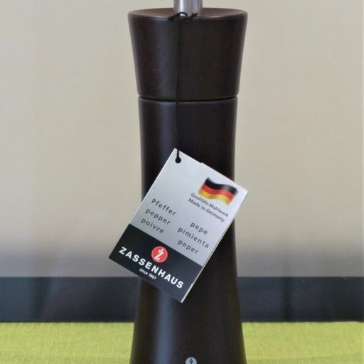Zassenhaus Frankfurt Wenge Wood Pepper Mill 14cm - Black - Lighting.co.za