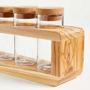 Zassenhaus Spice Rack with 6 Glass Jars + Cork Lids - Lighting.co.za