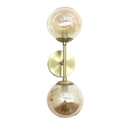 Zest Art Deco 2 Light Black or Gold Glass Wall Light - Lighting.co.za