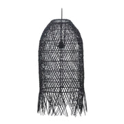 Delta Black | Natural Long Rattan Pendant Light 2 Sizes - Lighting.co.za