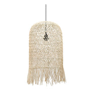 Delta Black | Natural Long Rattan Pendant Light 2 Sizes - Lighting.co.za