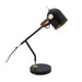 Lauren Angle Black and Brass Look Leather Strap Desk Lamp - Lighting.co.za