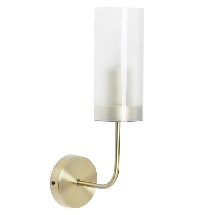 Laderle Brass Look and Frosted Glass Wall Light - Lighting.co.za