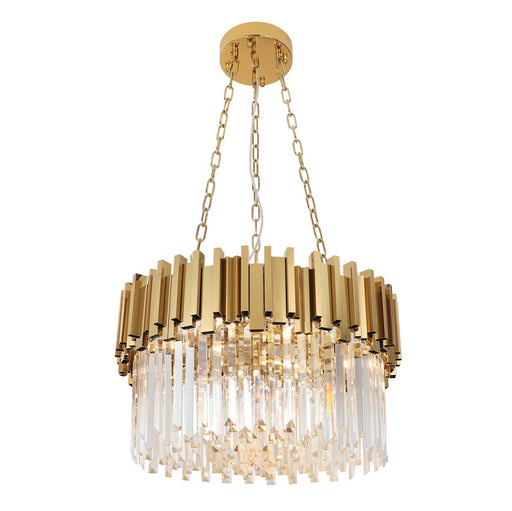 Supreme Gold and Clear K9 Crystal Chandelier - Lighting.co.za