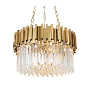 Supreme Gold and Clear K9 Crystal Chandelier - Lighting.co.za