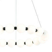 Ripple Round 12 Light Black And White Glass LED Pendant Light - Lighting.co.za