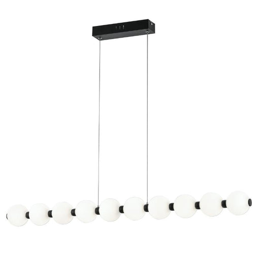 Ripple Linear 10 Light Black And White Glass LED Pendant Light - Lighting.co.za