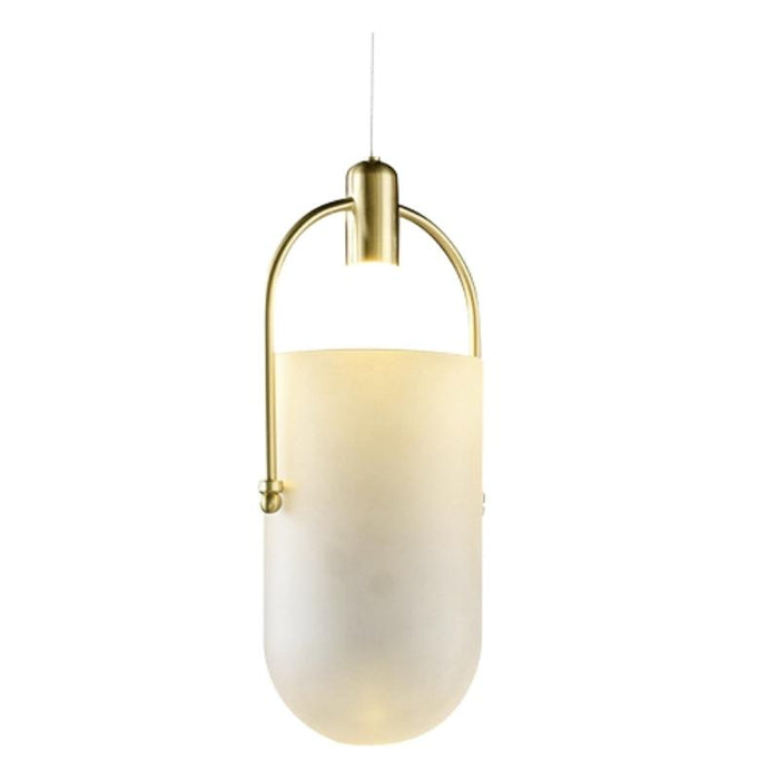 Ice Gold and White Frosted Glass LED Pendant Light - Lighting.co.za