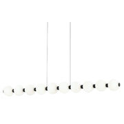Ripple Linear 10 Light Black And White Glass LED Pendant Light - Lighting.co.za