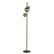 Helium Gold and Smoke Glass Floor Lamp - Lighting.co.za
