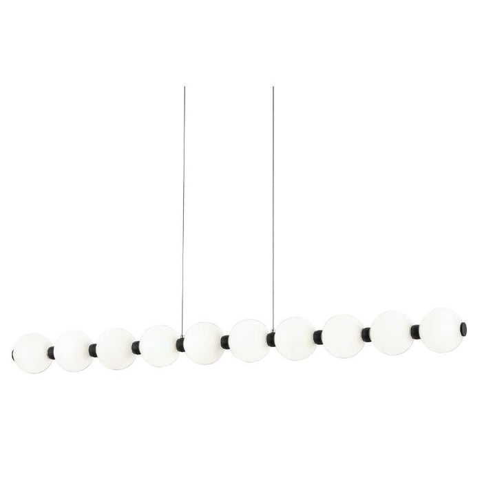 Ripple Linear 10 Light Black And White Glass LED Pendant Light - Lighting.co.za