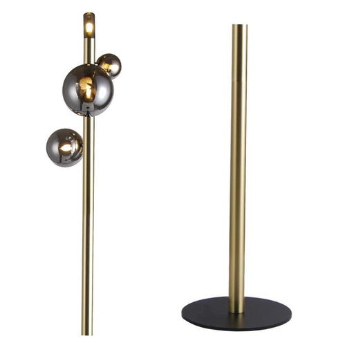 Helium Gold and Smoke Glass Floor Lamp - Lighting.co.za