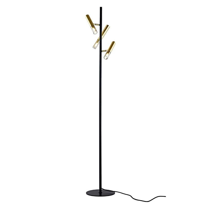Bosco 3 Light Cluster Gold and Black Floor Lamp - Lighting.co.za