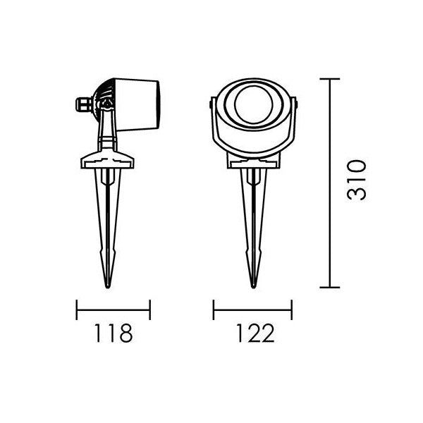 Fumagalli Minitommy CTC LED Black Outdoor Spike Light - Lighting.co.za