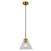 Flow Black | Gold | Chrome Clear Glass Funnel Pendant Light - Lighting.co.za