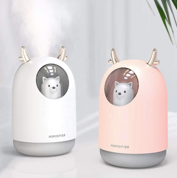 Mini White Or Pink Kids Baby Bear Humidifier And Night Light - Lighting.co.za