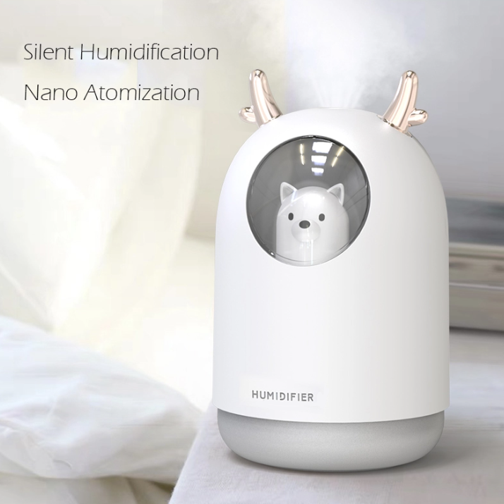 Mini White Or Pink Kids Baby Bear Humidifier And Night Light - Lighting.co.za