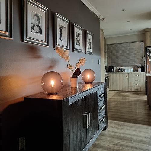 Global Opal | Amber | Smoke Grey Table Lamp - Lighting.co.za