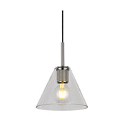 Flow Black | Gold | Chrome Clear Glass Funnel Pendant Light - Lighting.co.za