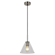 Flow Black | Gold | Chrome Clear Glass Funnel Pendant Light - Lighting.co.za
