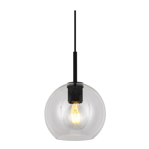 Flow Black | Gold | Chrome Clear Glass Ball Pendant Light - Hanging Lights - Lighting.co.za