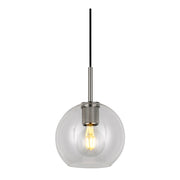Flow Black | Gold | Chrome Clear Glass Ball Pendant Light - Lighting.co.za