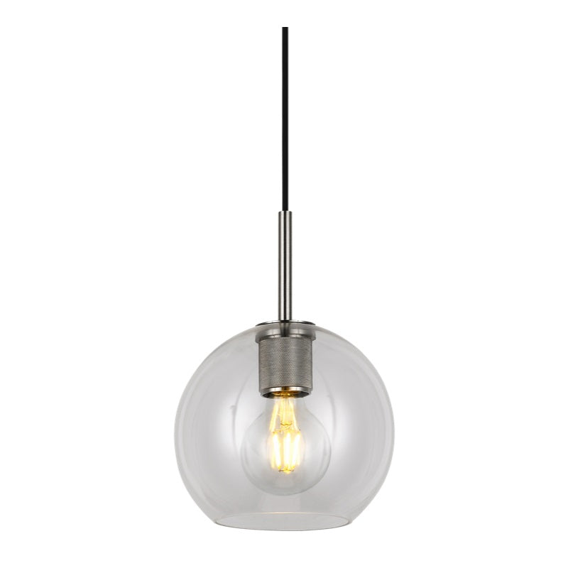 Flow Black | Gold | Chrome Clear Glass Ball Pendant Light - Lighting.co.za