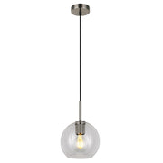 Flow Black | Gold | Chrome Clear Glass Ball Pendant Light - Lighting.co.za