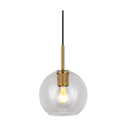 Flow Black | Gold | Chrome Clear Glass Ball Pendant Light - Lighting.co.za