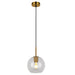 Flow Black | Gold | Chrome Clear Glass Ball Pendant Light - Lighting.co.za