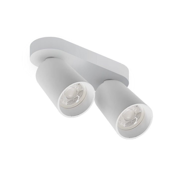 Flip Black | White Adjustable GU10 2L Spotlight - Lighting.co.za