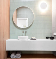 Focal Round Backlit LED Black or White Outdoor Wall Light - Lighting.co.za