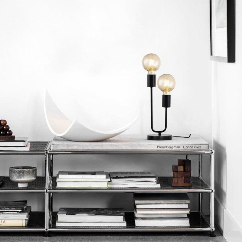 Tower Black | Gold | Chrome Table Lamp - Lighting.co.za