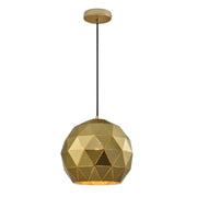 Terva Gold Copper White Black Lasercut Metal Ball Pendant Light 3 Sizes - Lighting.co.za