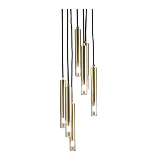 Bosco 7 Light Cluster Gold and Black Chandelier - Lighting.co.za