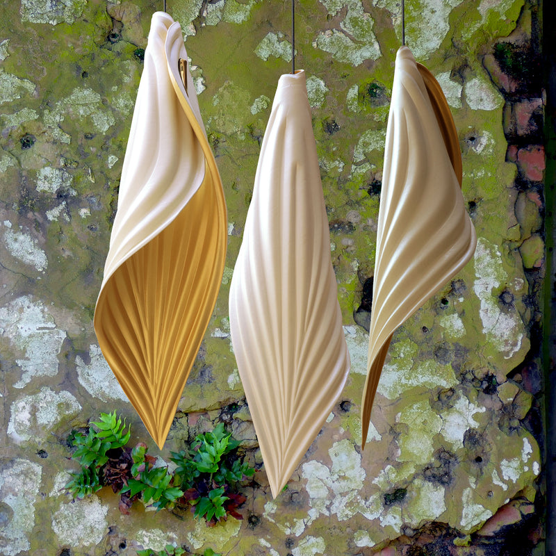 Blade Leaf Leather Pendant Light 3 Sizes - Lighting.co.za