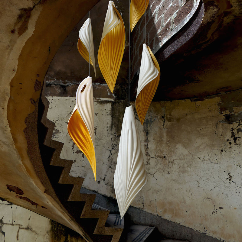 Blade Leaf Leather Pendant Light 3 Sizes - Lighting.co.za